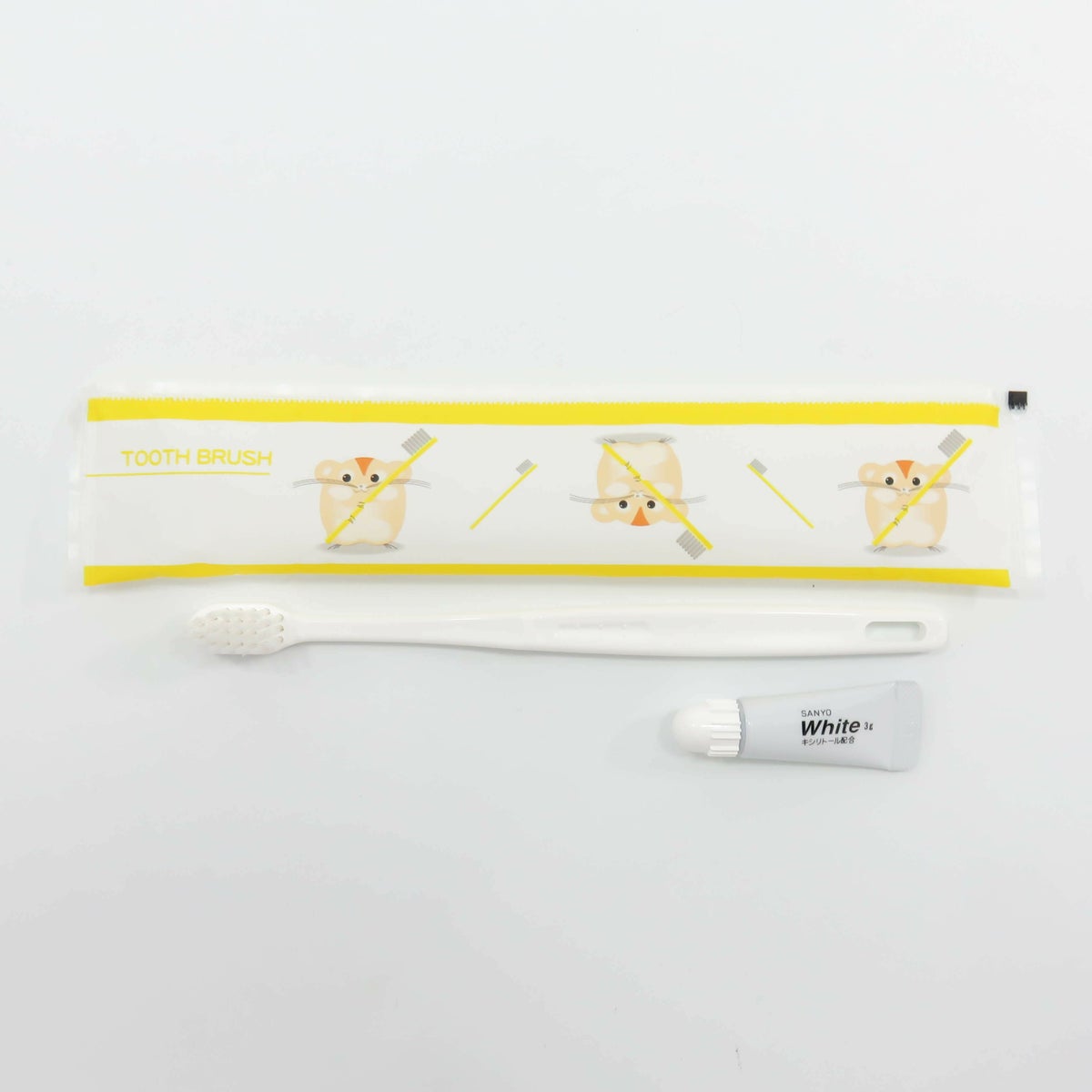 子供用ハブラシ 24穴-3g ハムスター柄 1000個2