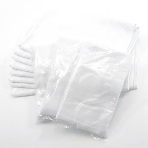 160匁(340×860mm)フェイスタオル 白無地 ポリ袋入り 300枚