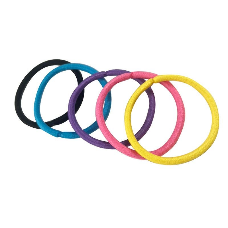 金具付ヘアーゴム 5色アソート クリアマットシリーズ 2000個3