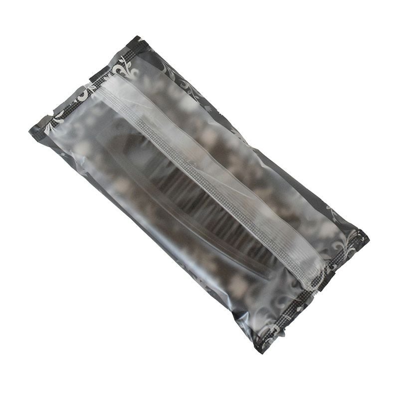 二つ折りスリムブラシ プレザントリーシリーズ【黒】 500個2