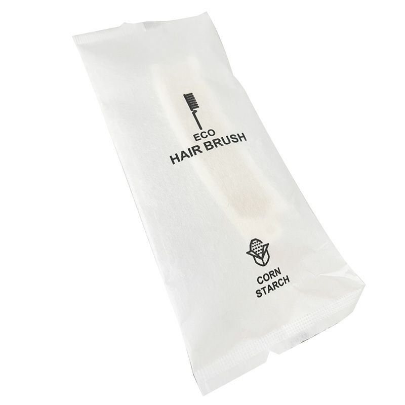 二つ折りスリムヘアブラシ コーンスターチ28%配合 ECO紙シリーズ 2000本　3